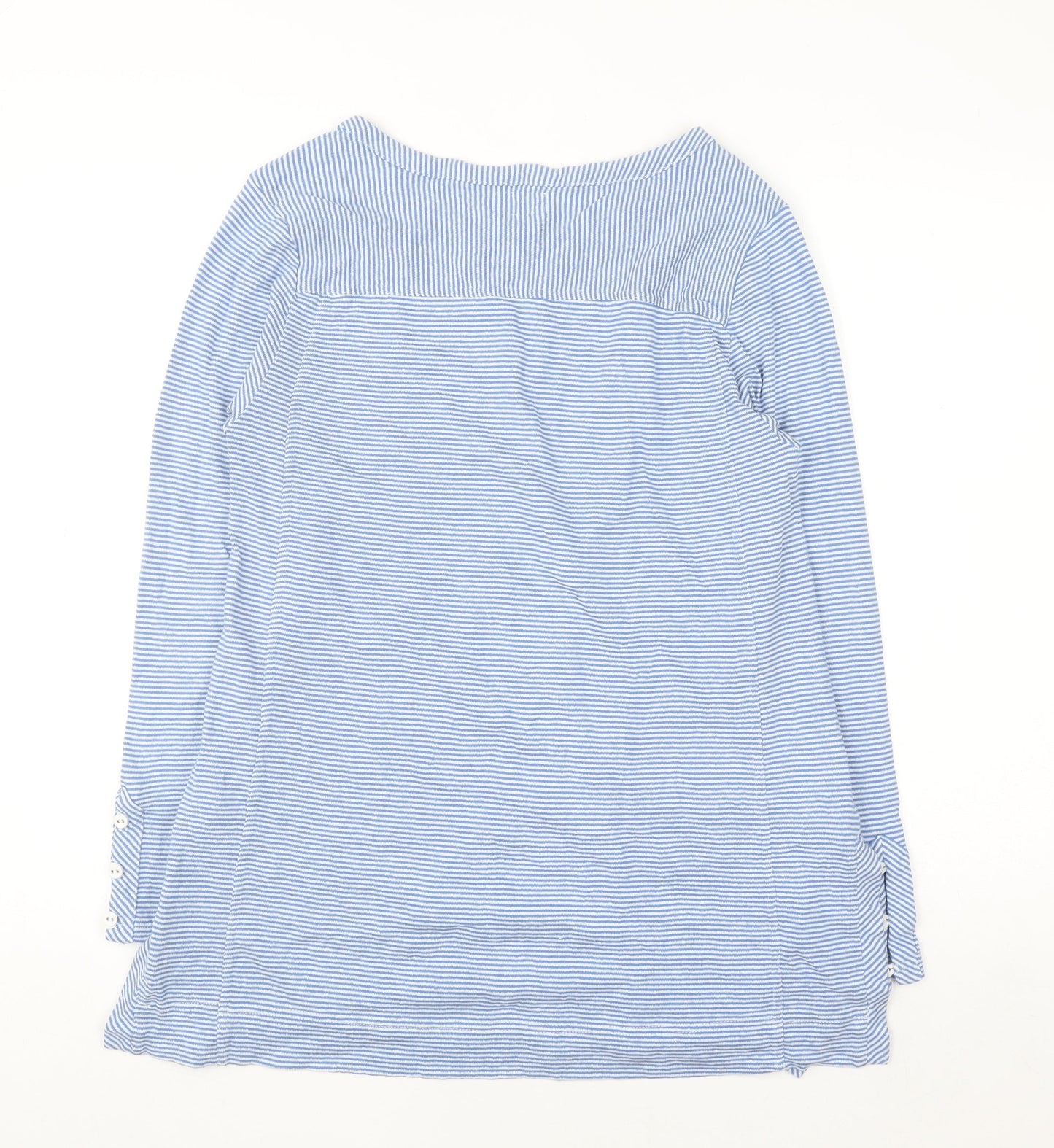 Poetry Womens Blue Striped Knit Tunic Jumper UK 10