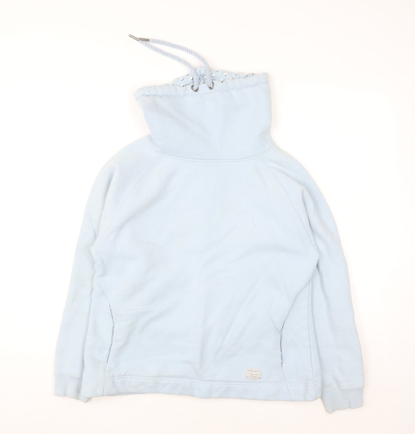 Quba & Co Women Blue Size 10 Pullover Hoodie with Drawstring Neck