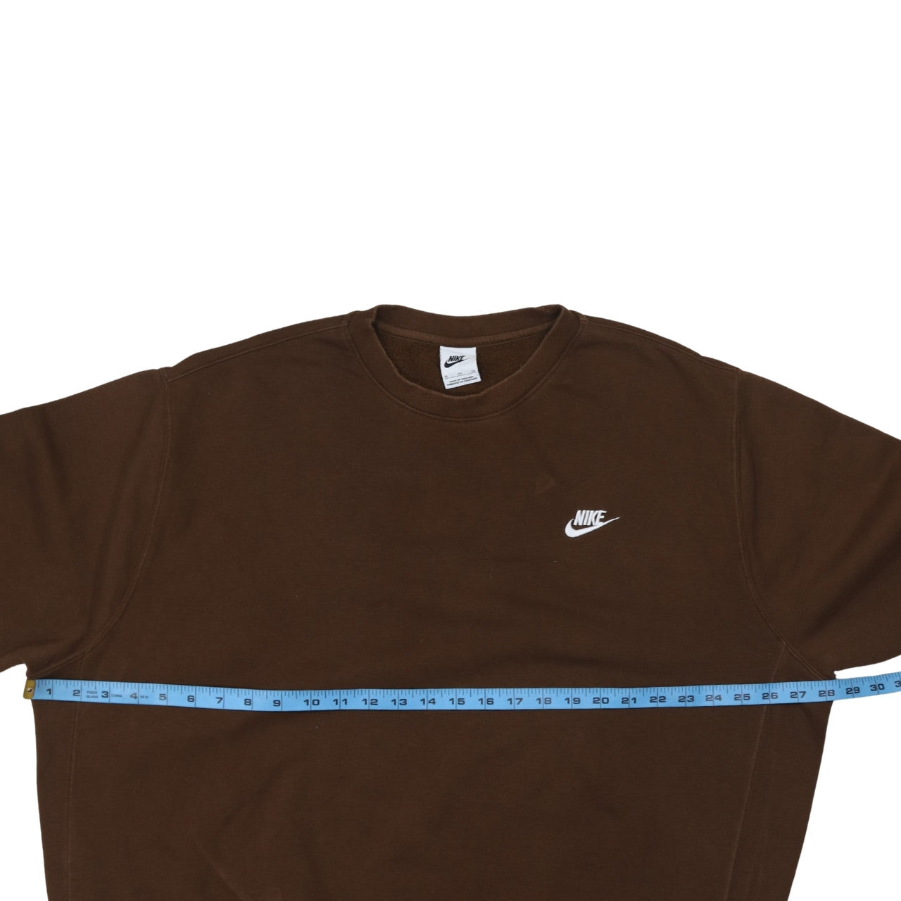 Nike Women Brown XL Pullover Sweatshirt Crew Neck Cotton Blend Logo