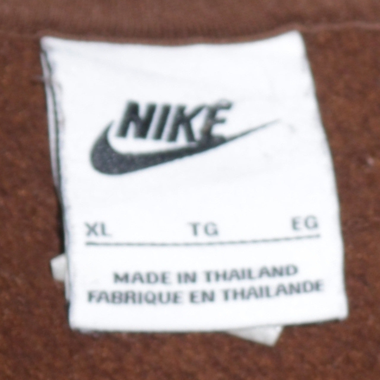 Nike Women Brown XL Pullover Sweatshirt Crew Neck Cotton Blend Logo