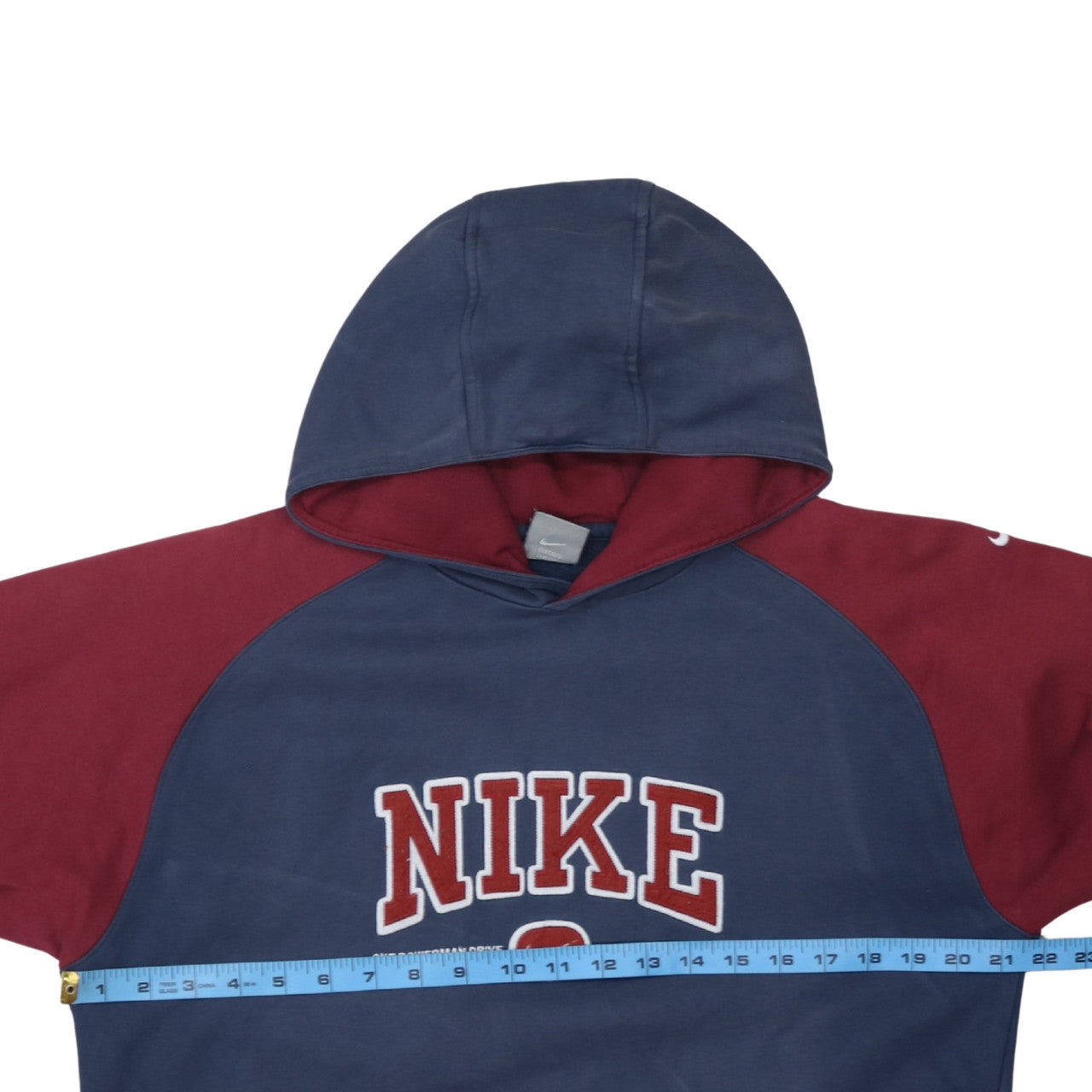 Nike Womens Blue & Burgundy XL Pullover Hoodie with Embroidered Logo