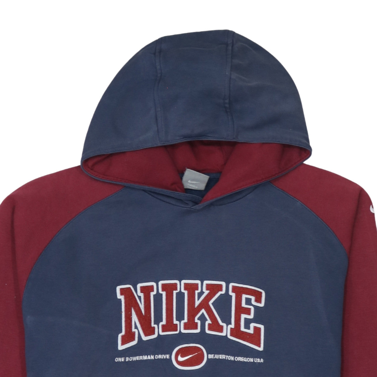Nike Womens Blue & Burgundy XL Pullover Hoodie with Embroidered Logo