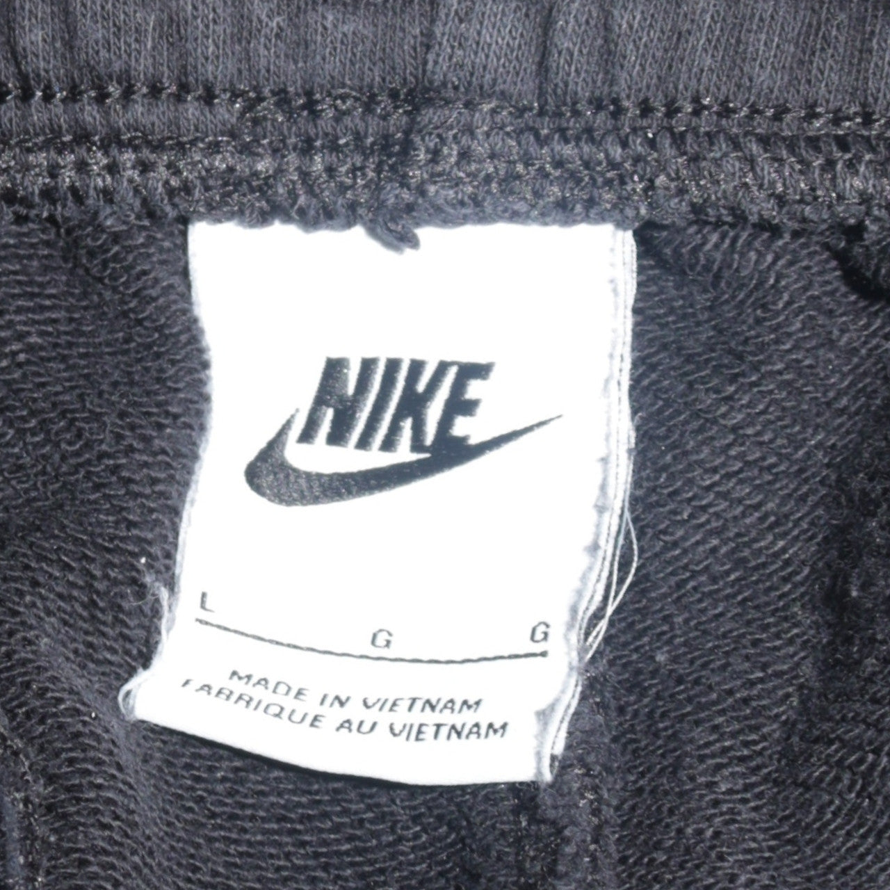 Nike Men's Black Fleece Jogger Trousers Size L Regular Fit
