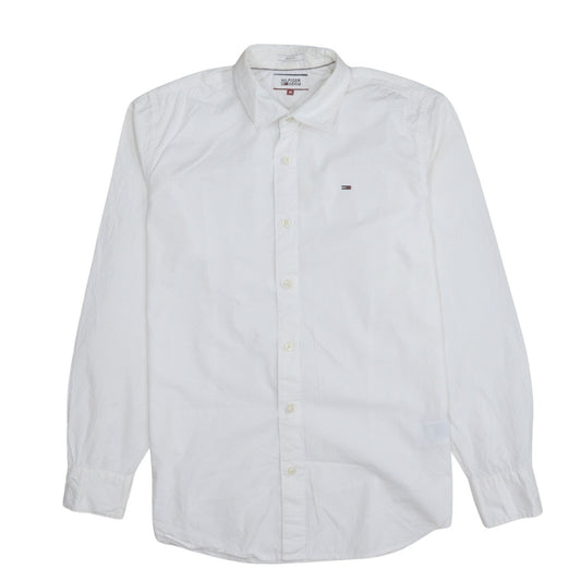 Tommy Hilfiger Men White Slim Fit Button-Down Casual Shirt M