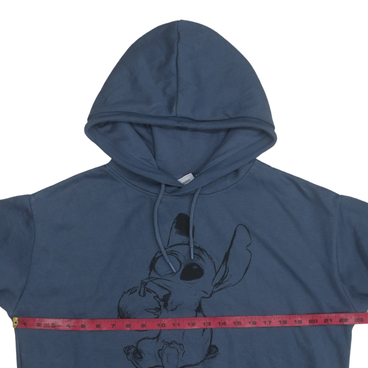 Disney Womens Blue Stitch Pullover Hoodie Size M 12/14