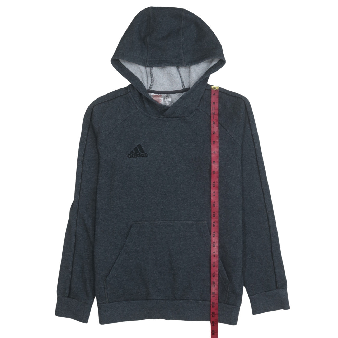 Adidas Boys Grey Pullover Hoodie Lined Fleece 13-14 Years