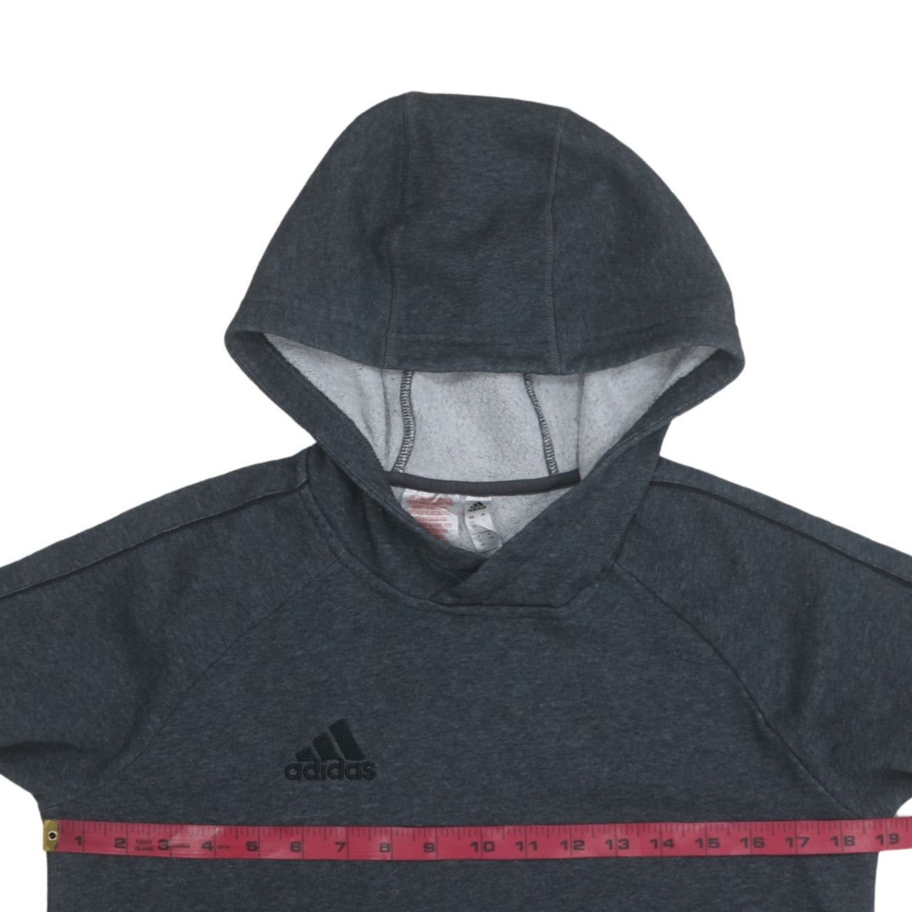 Adidas Boys Grey Pullover Hoodie Lined Fleece 13-14 Years