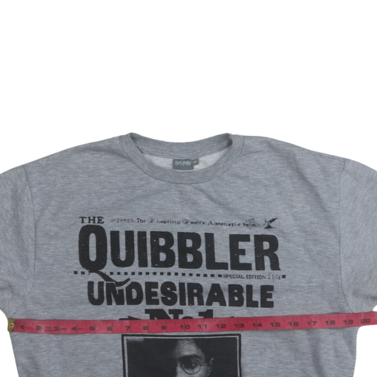 Harry Potter Grey Quibbler Print Women's Sweatshirt Size 10