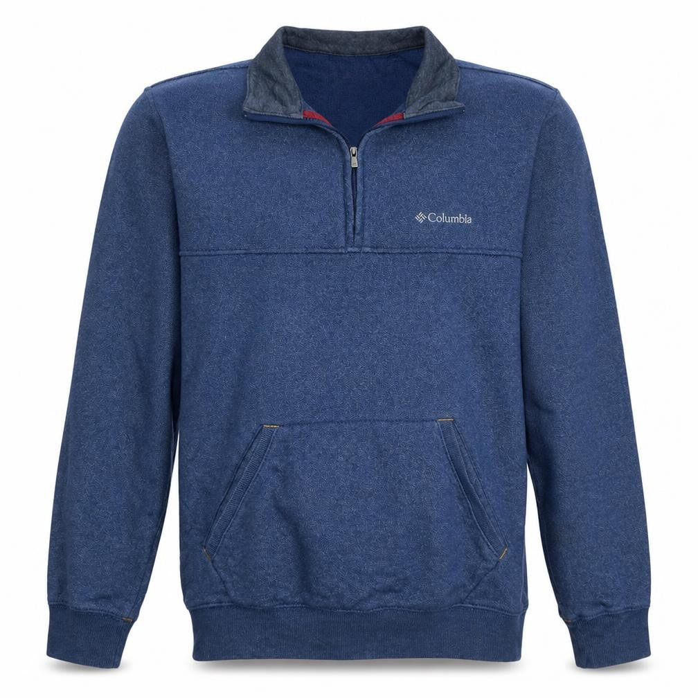 Columbia Men's Blue 1/4 Zip Pullover Sweatshirt Fleece M