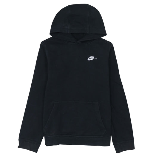 Nike Boys Black XL Pullover Hoodie with Logo and Kangaroo Pocket