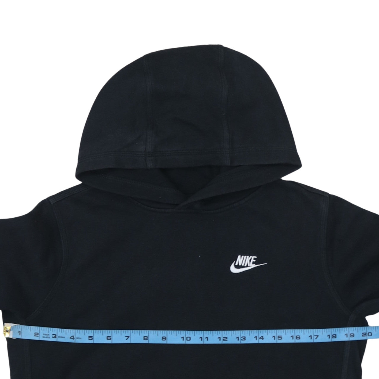 Nike Boys Black XL Pullover Hoodie with Logo and Kangaroo Pocket
