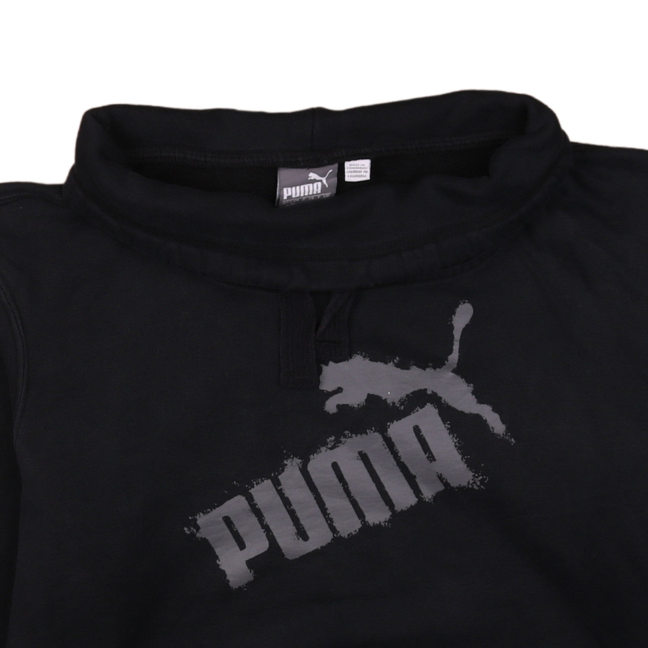 Puma Men's Black XL Pullover Sweatshirt with Logo Print