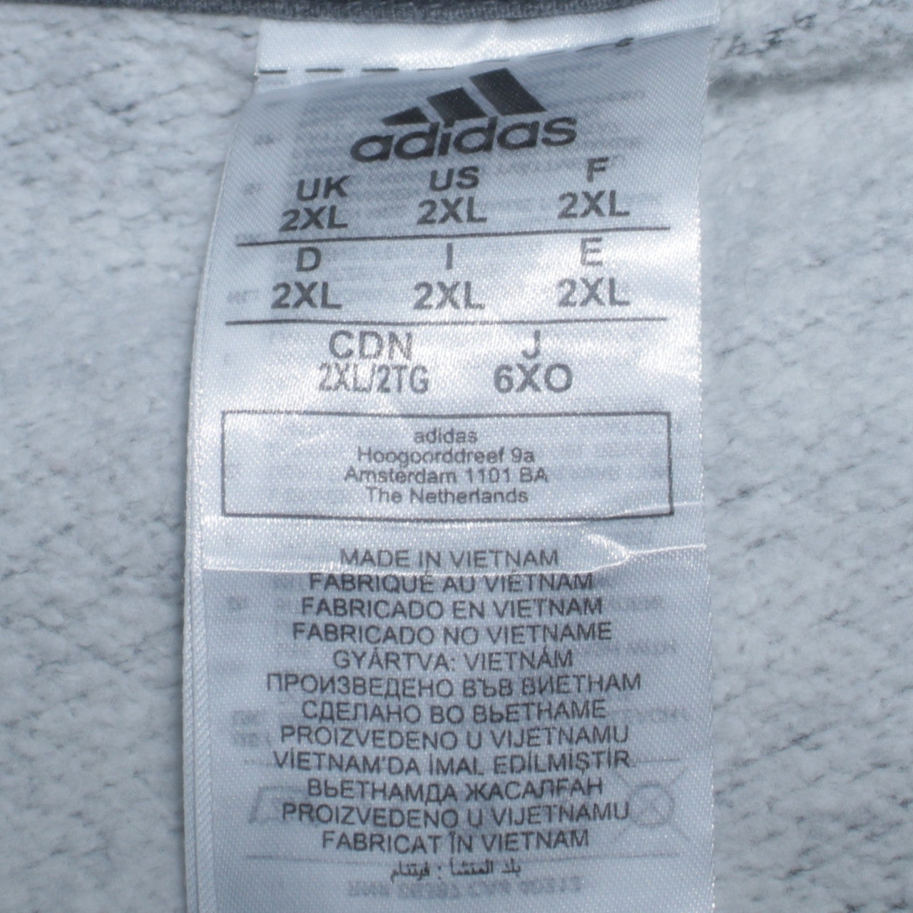 Adidas Men's Grey 2XL Pullover Crew Neck Fleece Sweatshirt