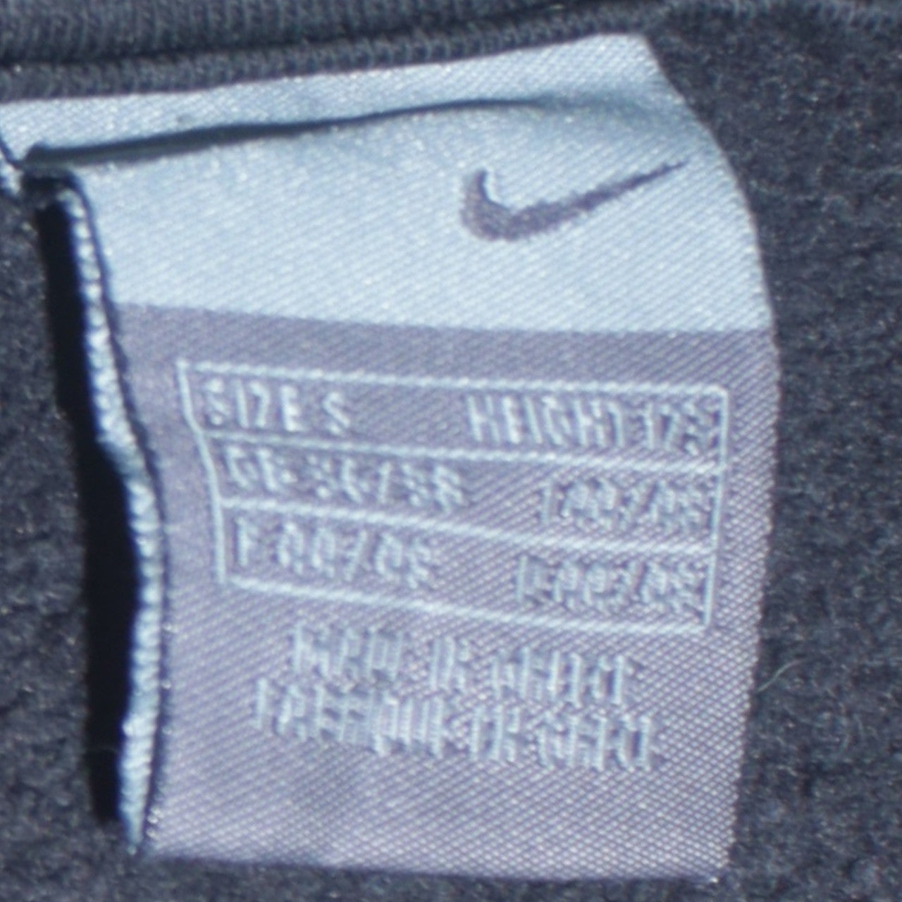 Nike Boys Black Pullover Hoodie Small Cotton Fleece Sportswear