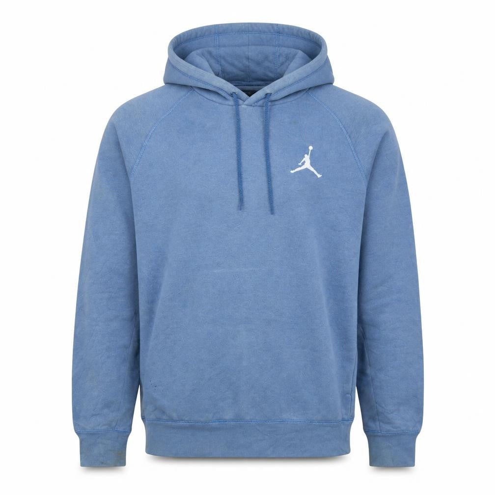 Front view of Jordan Men Blue Pullover Hoodie M Logo Sportswear