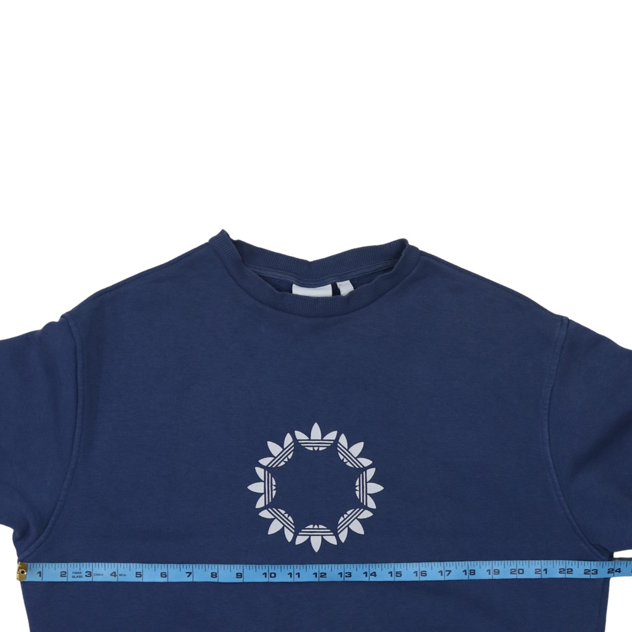 Adidas Men's Blue Crew Neck Logo Sweatshirt Size M