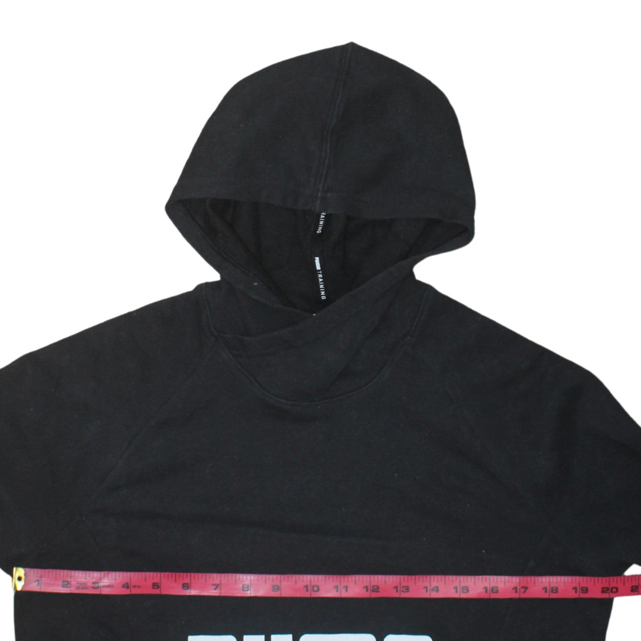 Puma Womens Black Pullover Hoodie L Training Logo Sweatshirt