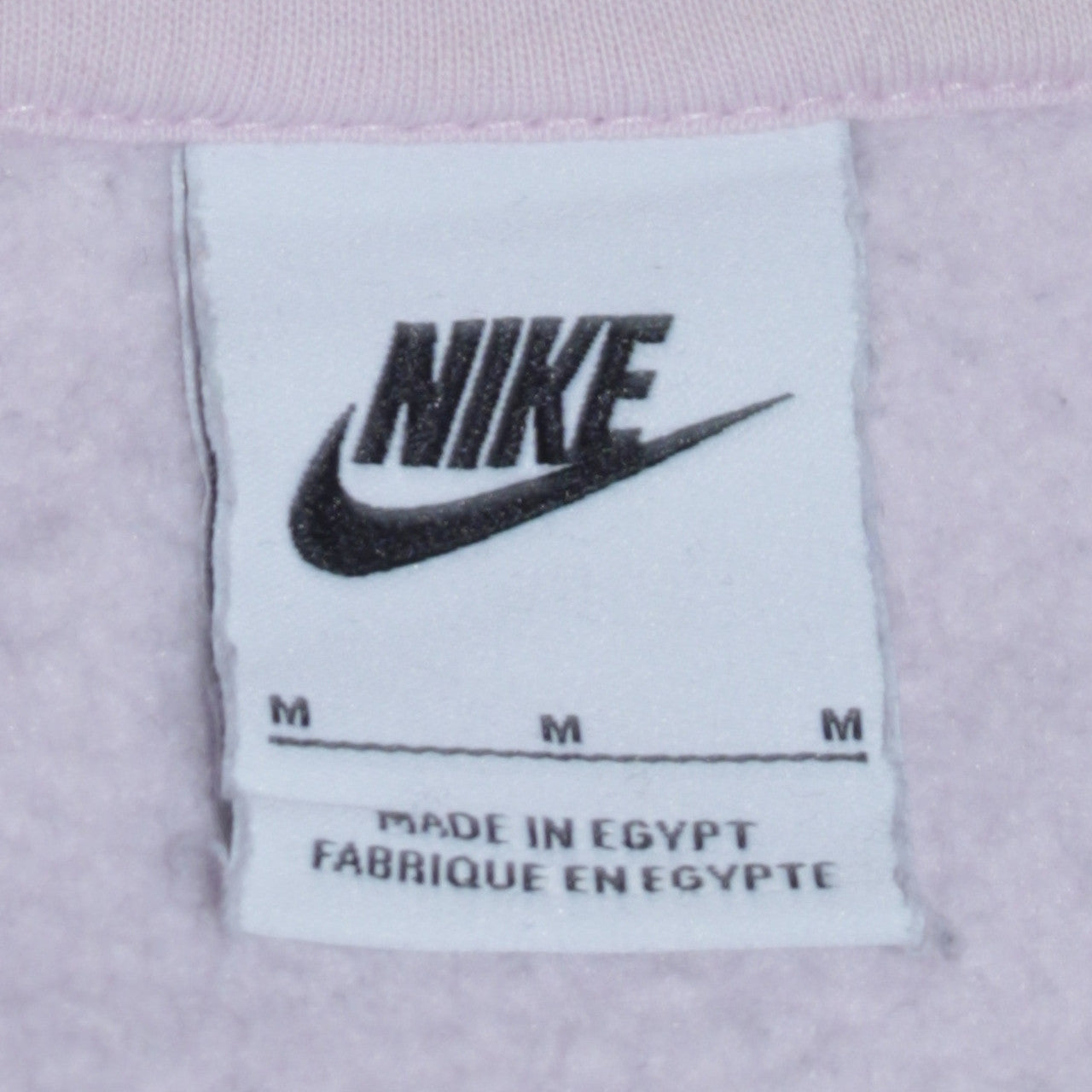 Nike Women Pink Pullover Hoodie Medium Cotton Blend Logo Sweatshirt