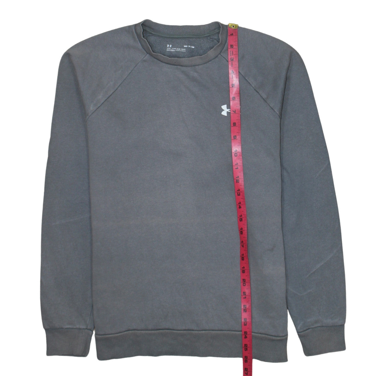Under Armour Boys Grey Pullover Sweatshirt Size S Loose Fit Crew Neck