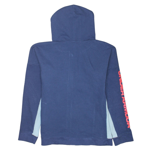 Under Armour Boys Navy Blue Full Zip Hoodie Size XL ColdGear Lined