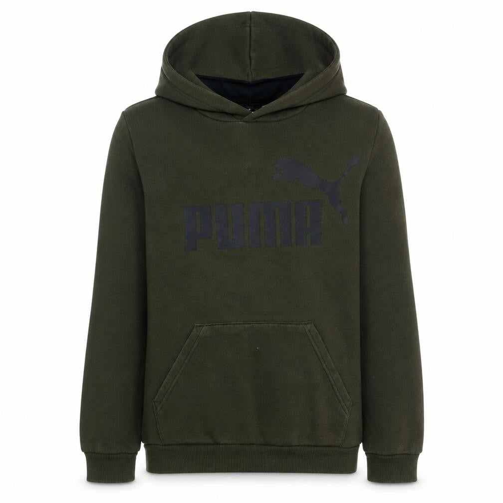 Puma Boys Green Pullover Hoodie Long Sleeve Logo Sweatshirt Size 14