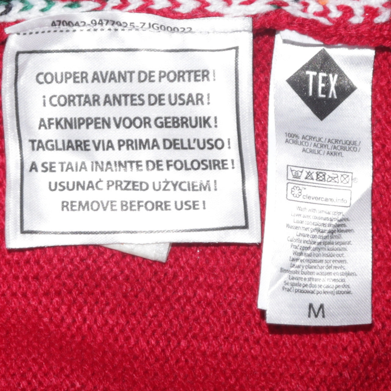 TEX Women Red Christmas Snowman Pullover Jumper M