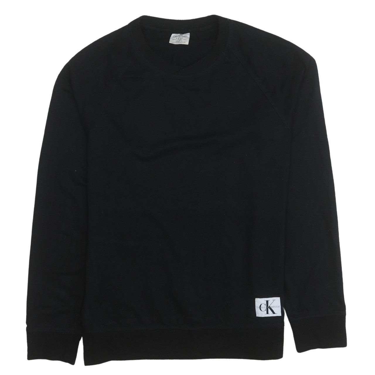 Calvin Klein Men’s Black Crew Neck Cotton Sweatshirt M
