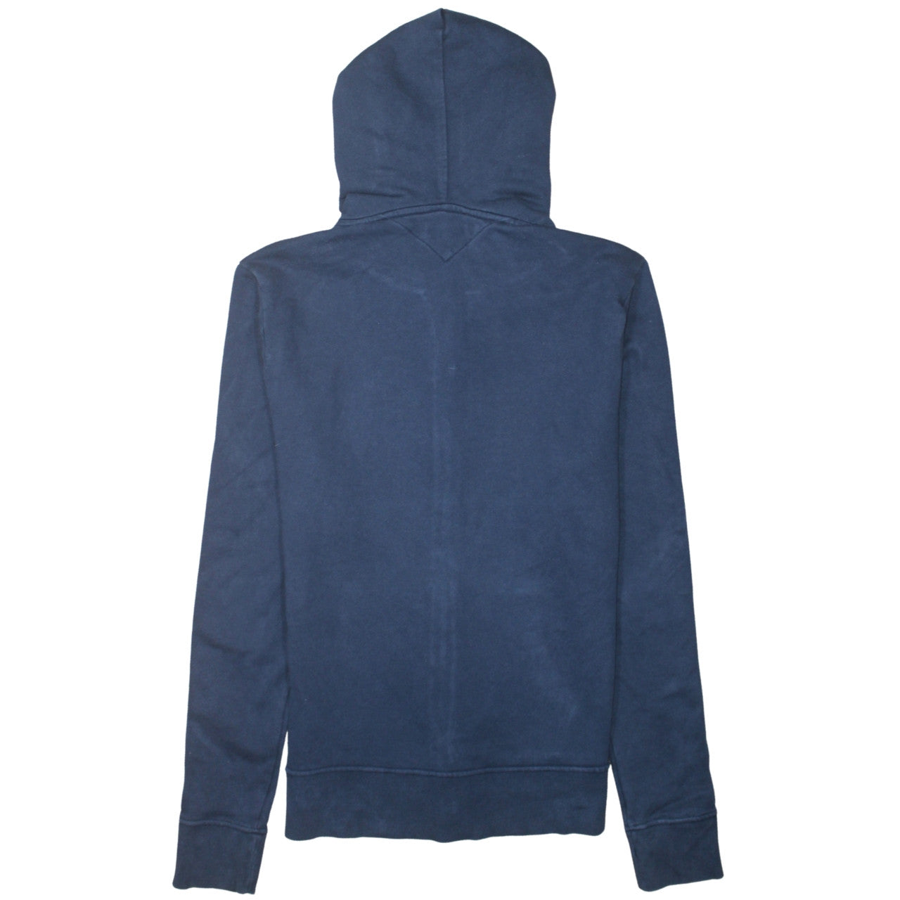 Tommy Hilfiger Men's Blue Full Zip Hoodie Size L Logo Tape Hooded Sweatshirt