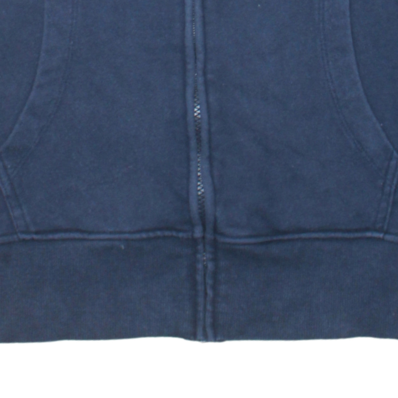 Tommy Hilfiger Men's Blue Full Zip Hoodie Size L Logo Tape Hooded Sweatshirt