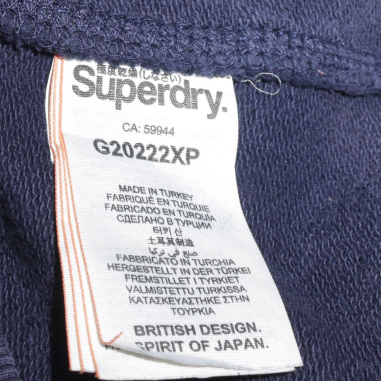 Superdry Mens Blue Full Zip Hoodie S Vintage College Graphic