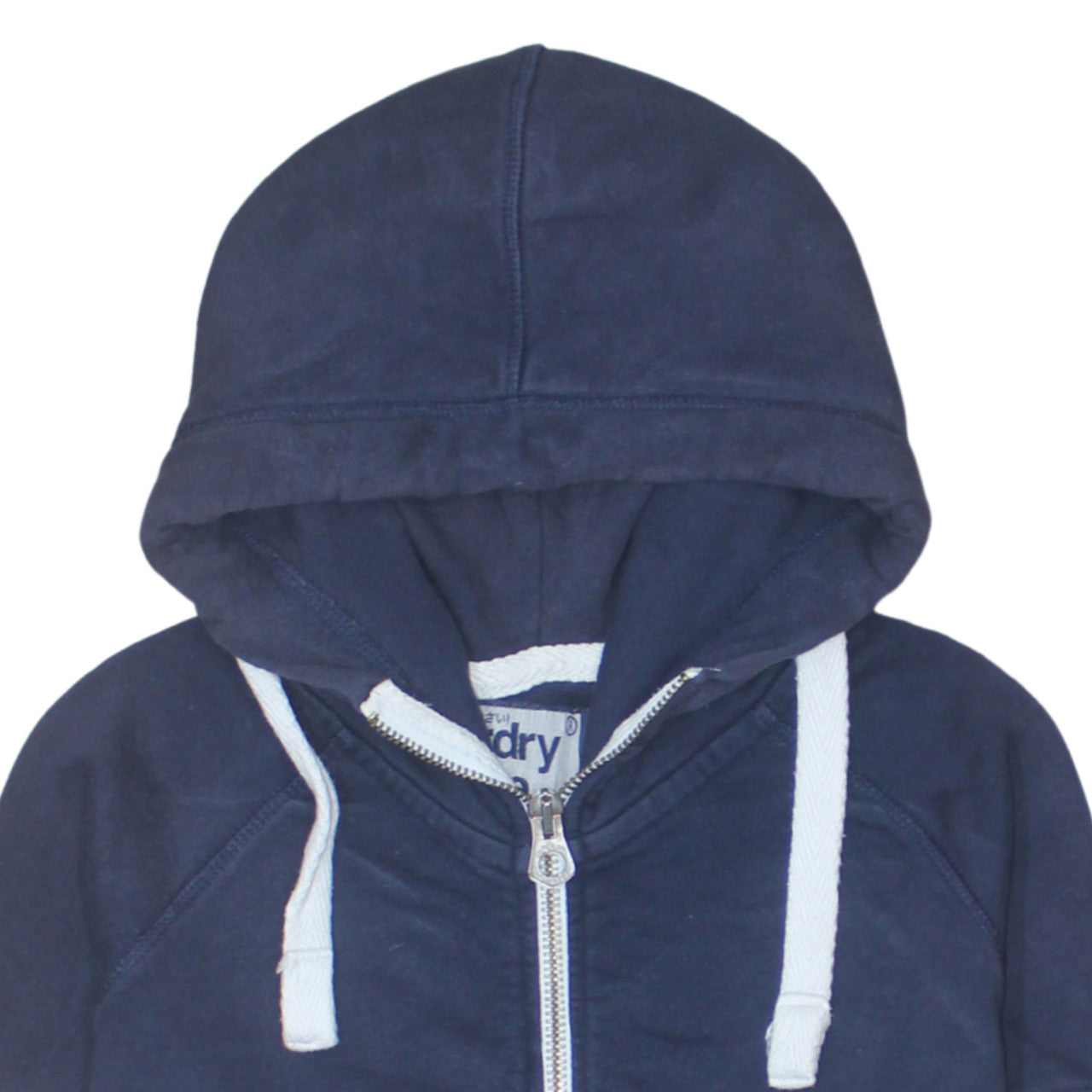 Superdry Mens Blue Full Zip Hoodie S Vintage College Graphic