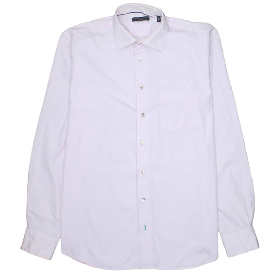 Tommy Hilfiger Men Pink Slim Fit Cotton Long Sleeve Button-Up Shirt 15.5