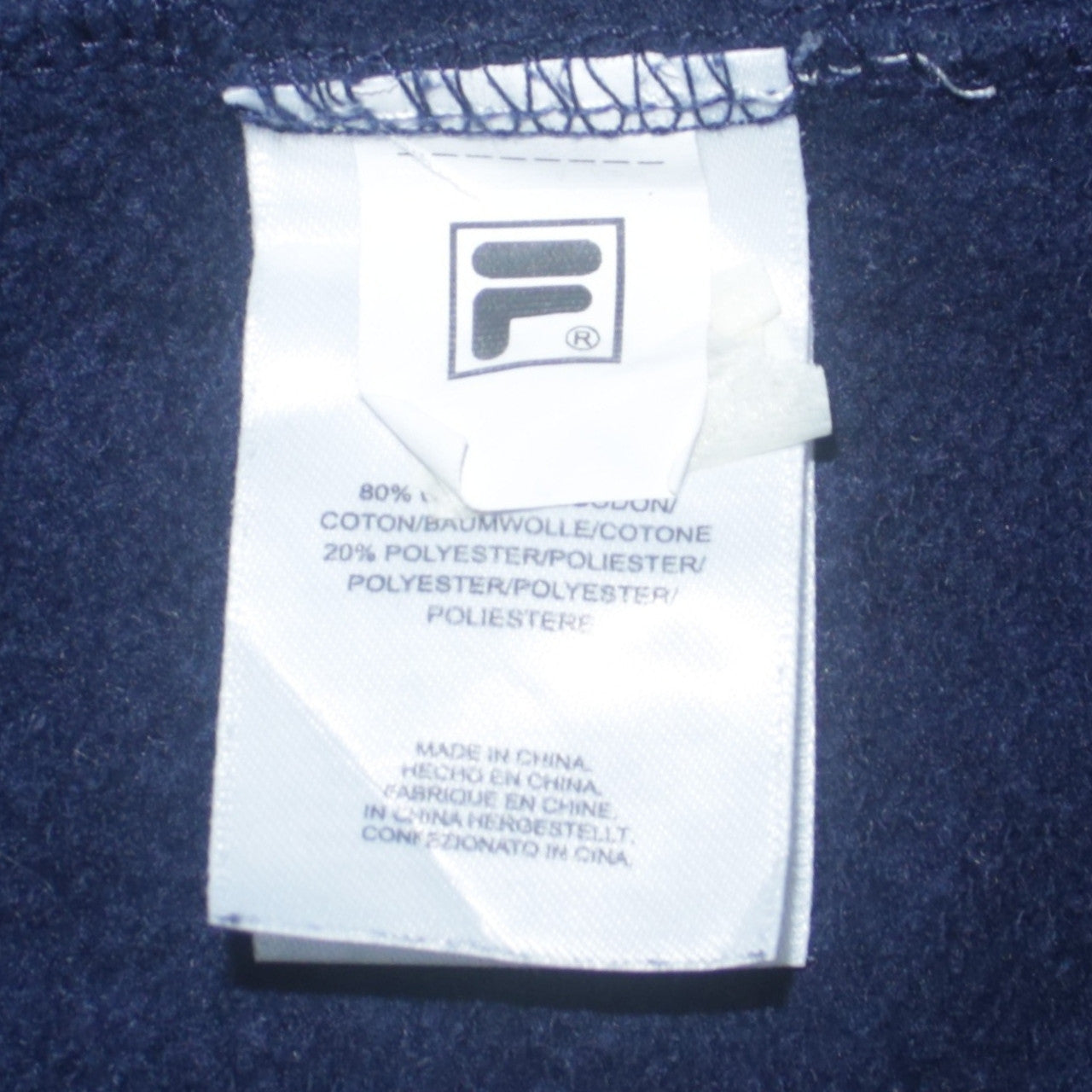 FILA Mens Blue Crew Neck Logo Sweatshirt Size L Regular Fit