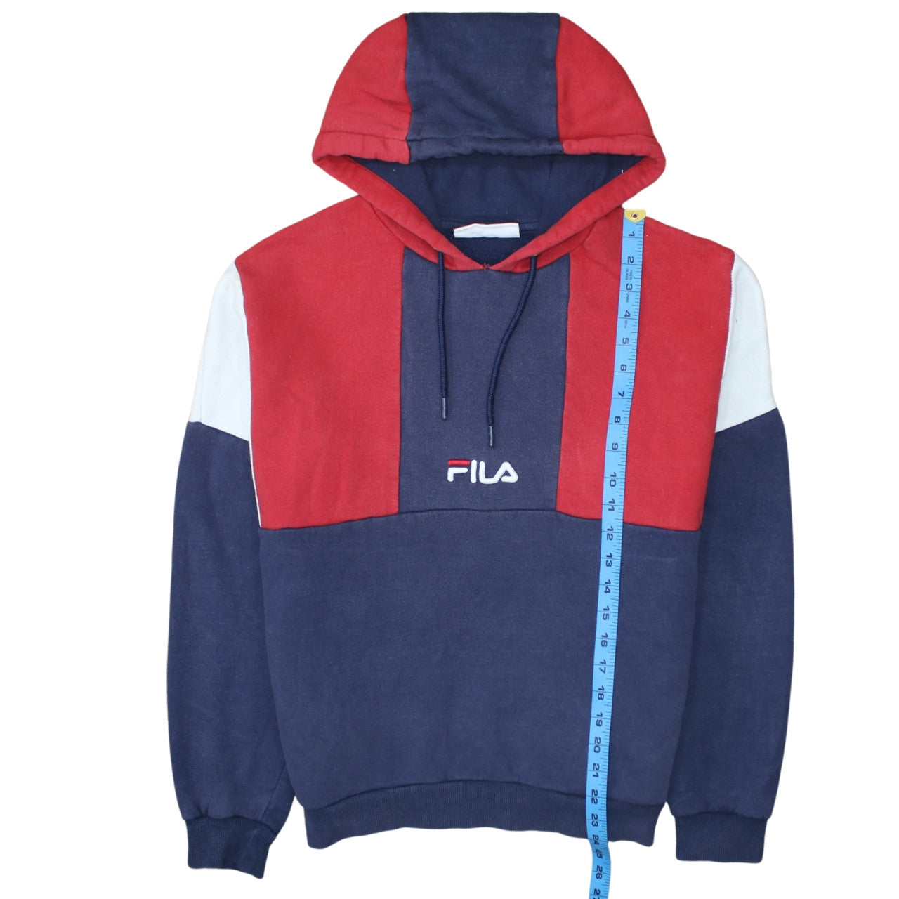 FILA Men's Multicoloured Pullover Hoodie Size S Retro Sportswear