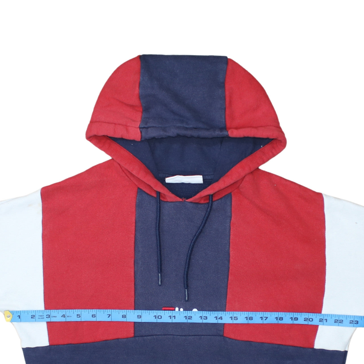 FILA Men's Multicoloured Pullover Hoodie Size S Retro Sportswear