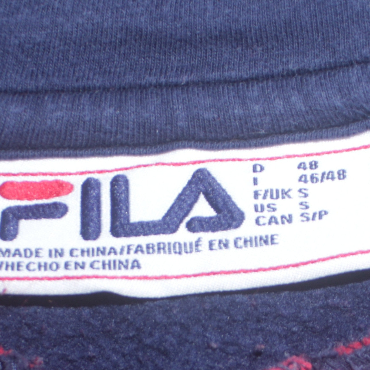 FILA Men's Multicoloured Pullover Hoodie Size S Retro Sportswear