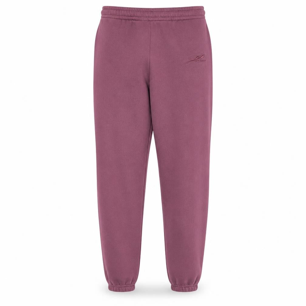 Front view of Reebok Men's Purple Jogger Sweatpants M Regular Fleece Activewear Trousers
