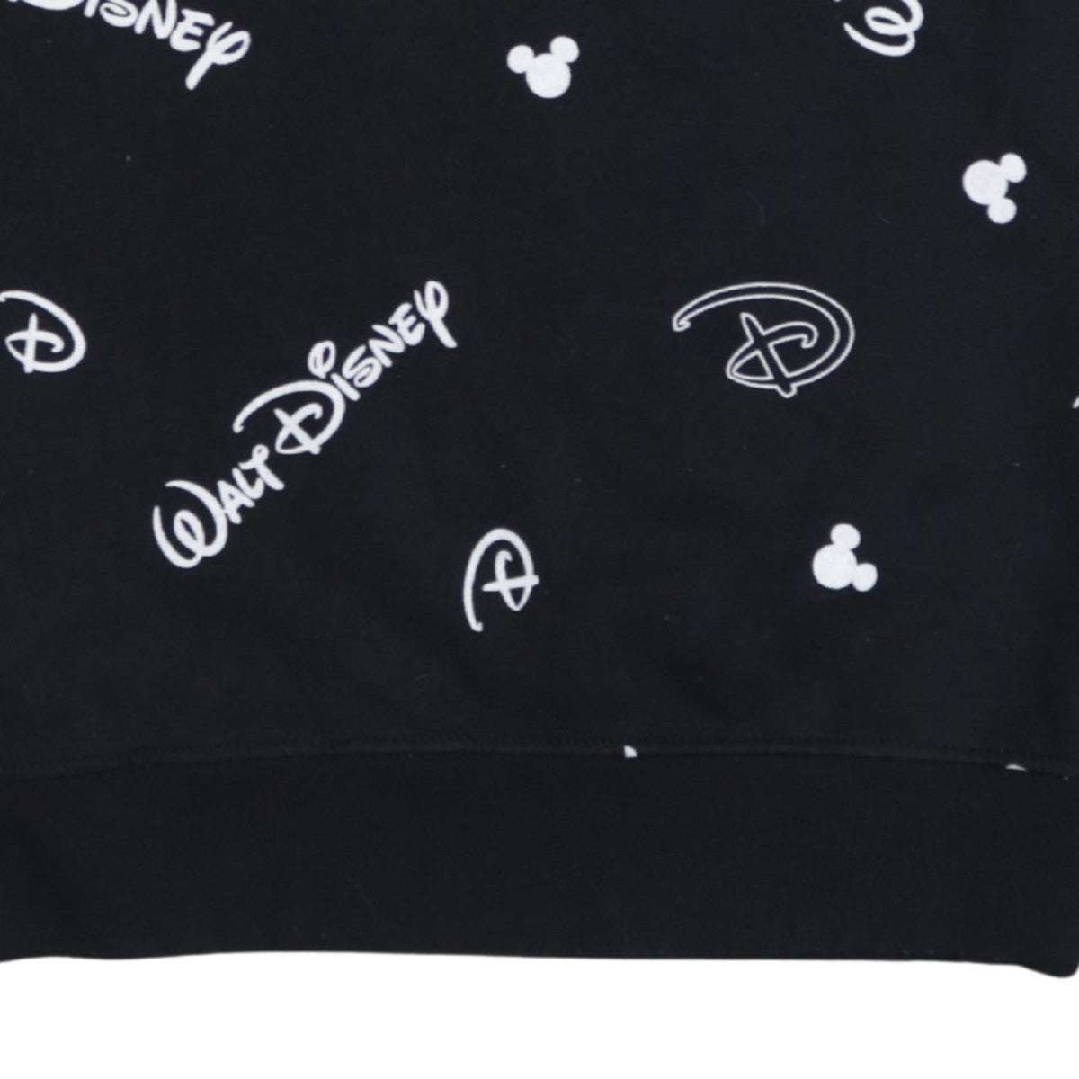 Disney Womens Black Sweatshirt 2XS Crew Neck Long Sleeve Walt Logo Print