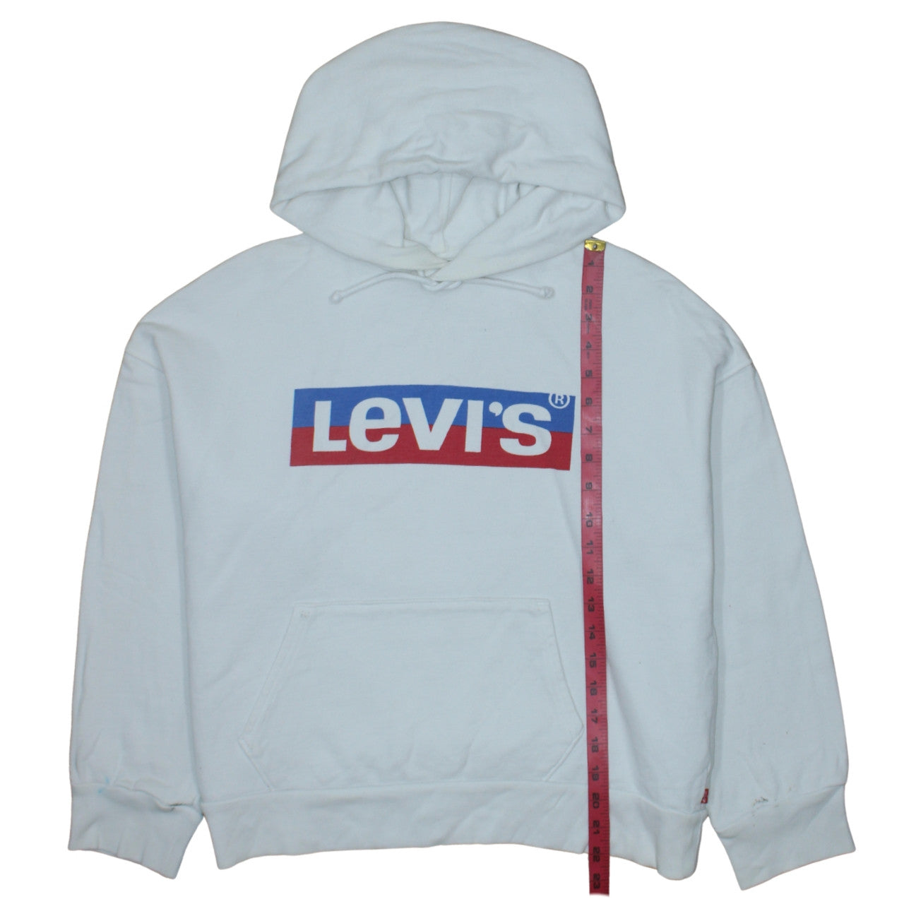 Levi's Men's White XS Pullover Hoodie Graphic Logo Sweatshirt