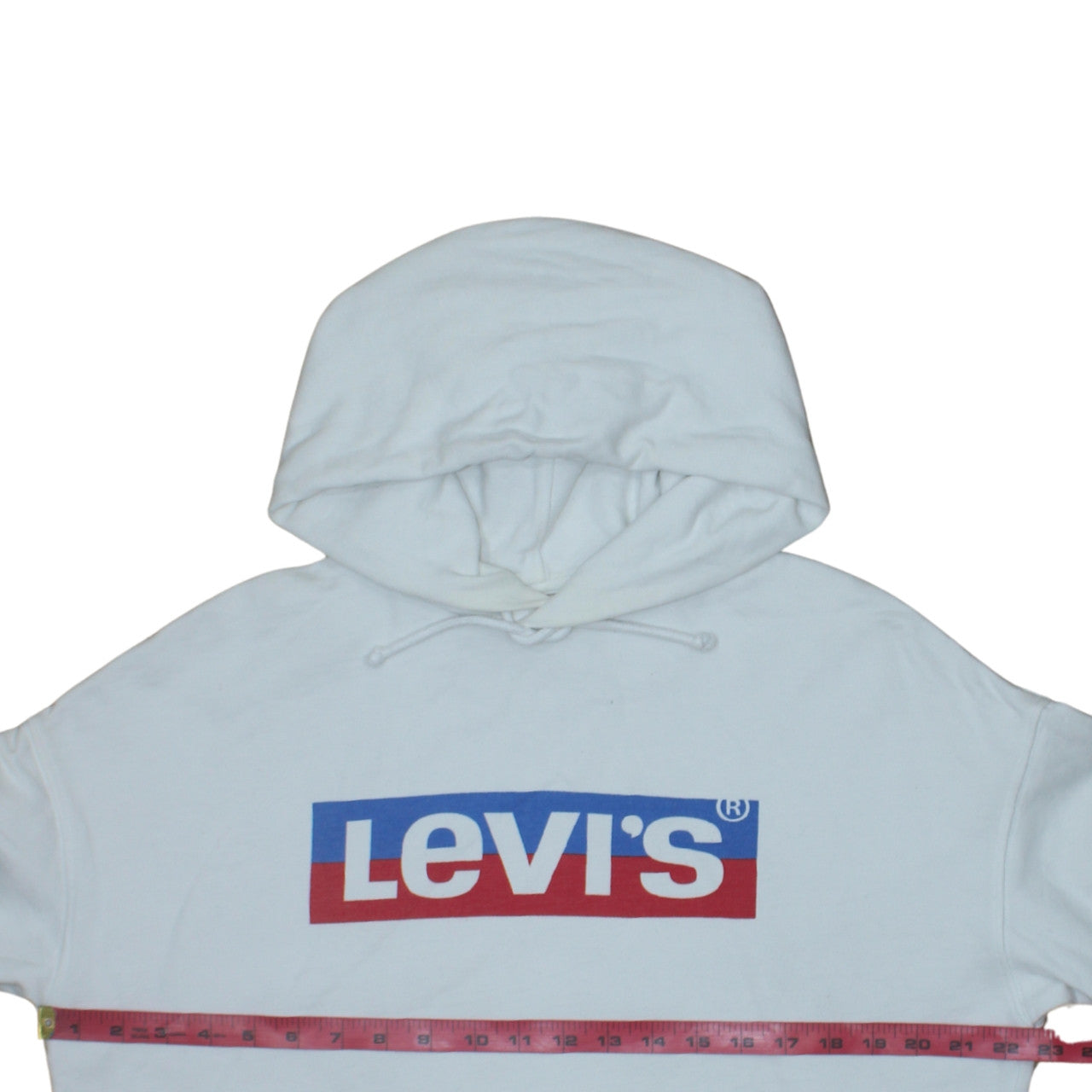 Levi's Men's White XS Pullover Hoodie Graphic Logo Sweatshirt