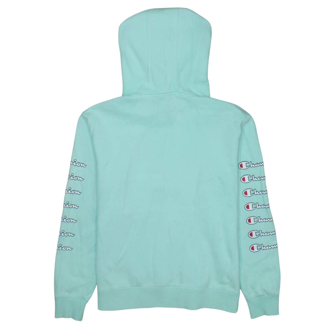 Champion Womens Mint Green XS Pullover Hoodie Cotton Logo Print