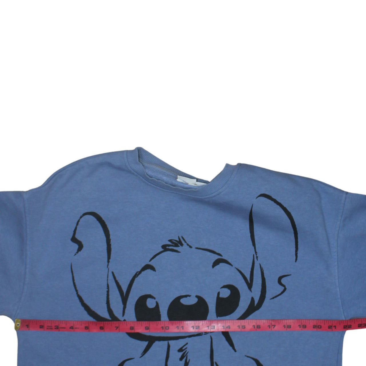 Disney Women Blue Stitch Graphic Pullover Sweatshirt 2XS