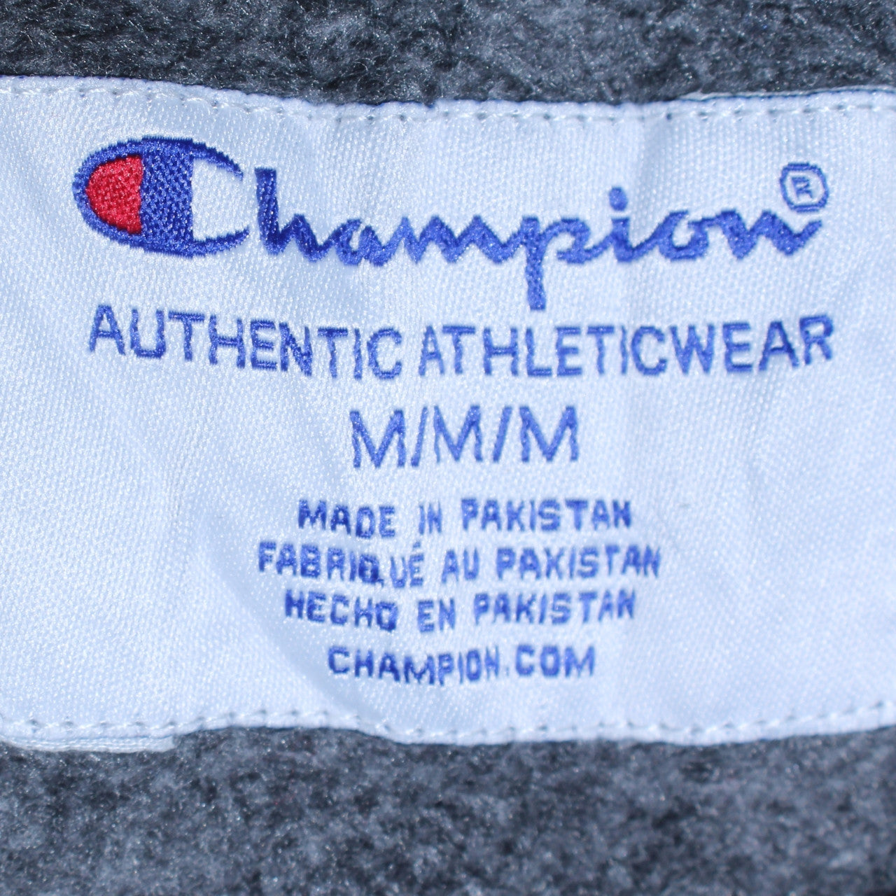 Champion Mens Grey Pullover Hoodie Size M Athletic Fleece