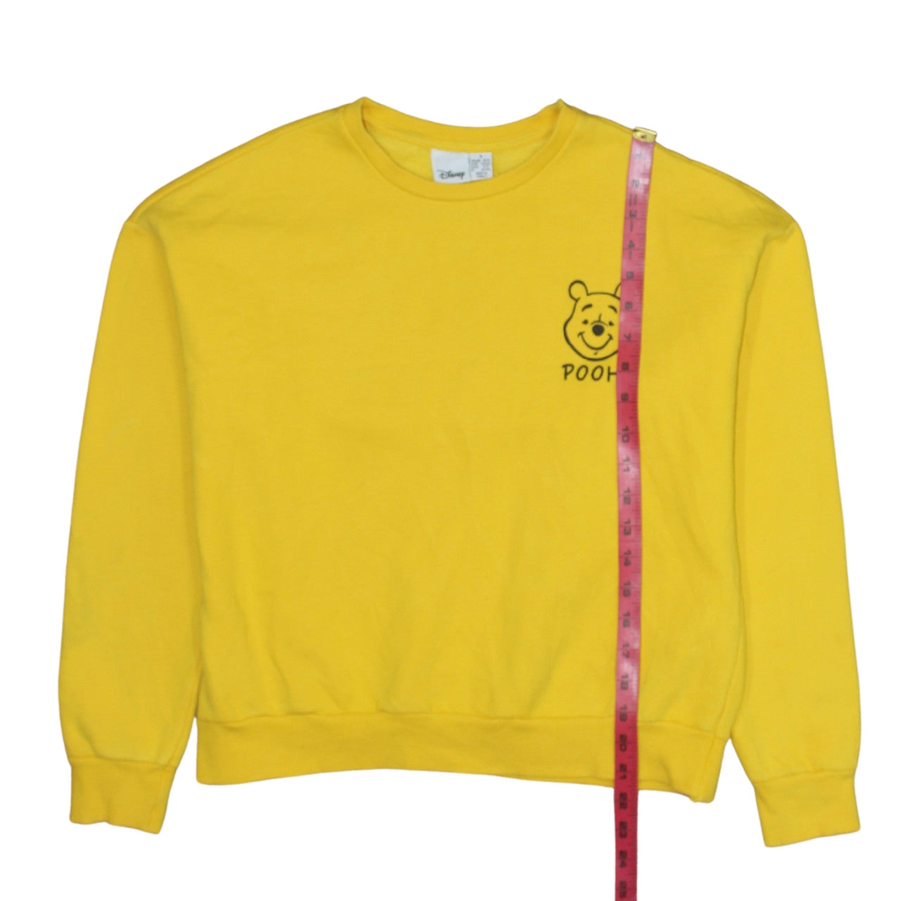 Disney Winnie the Pooh Yellow Sweatshirt Women S 10/12 Crew Neck