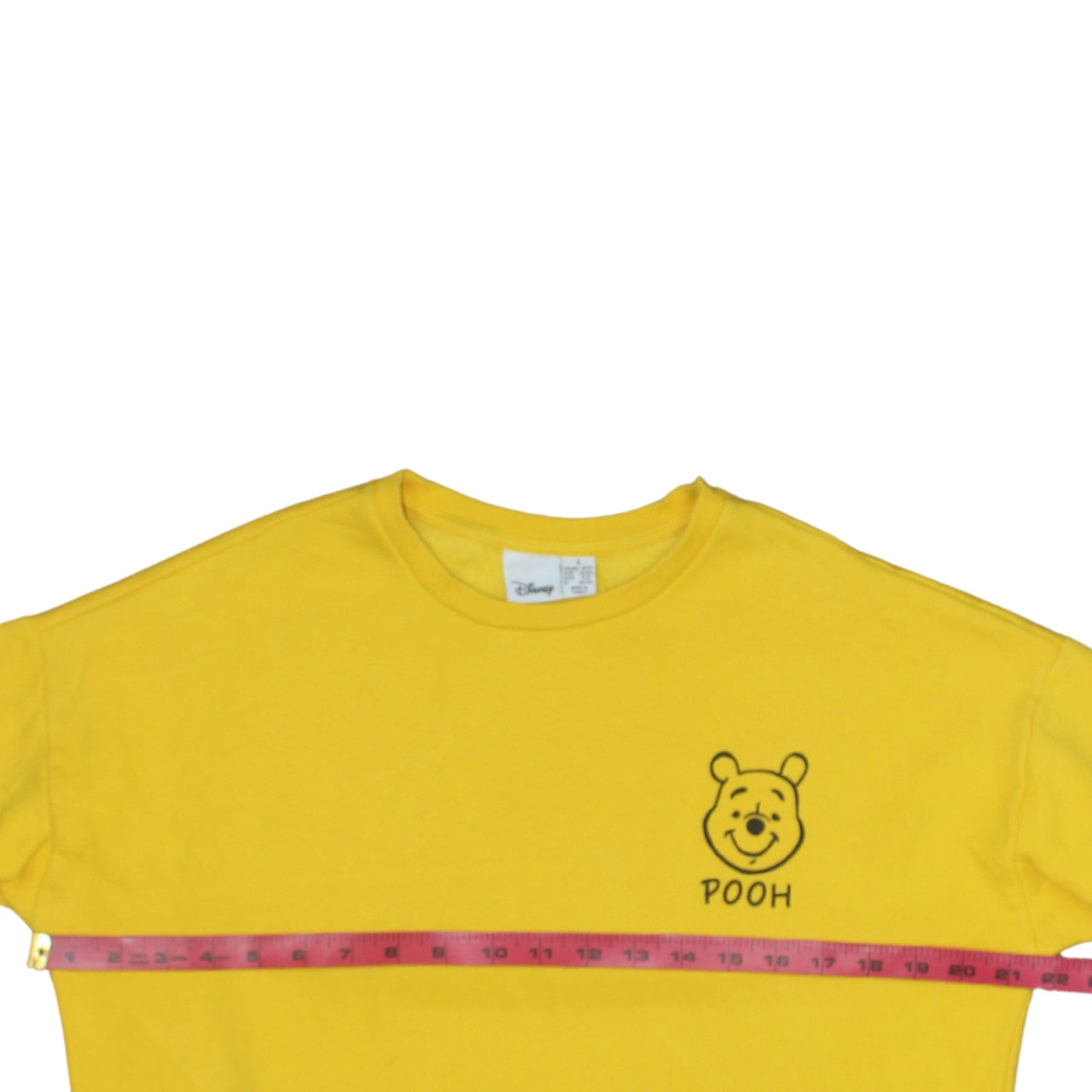 Disney Winnie the Pooh Yellow Sweatshirt Women S 10/12 Crew Neck