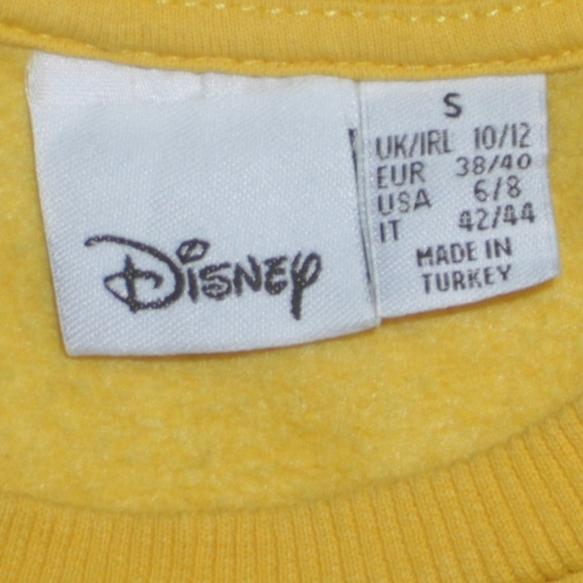 Additional view of Disney Winnie the Pooh Yellow Sweatshirt Women S 10/12 Crew Neck