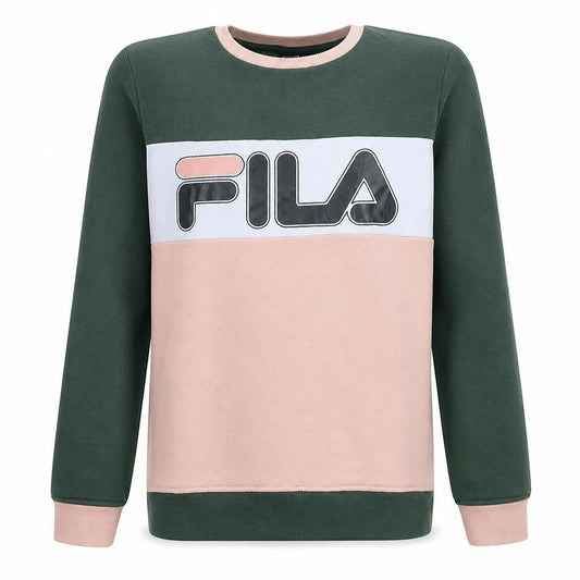 Fila Unisex Kids Multicoloured Pullover Sweatshirt Size 176cm Logo Crew Neck