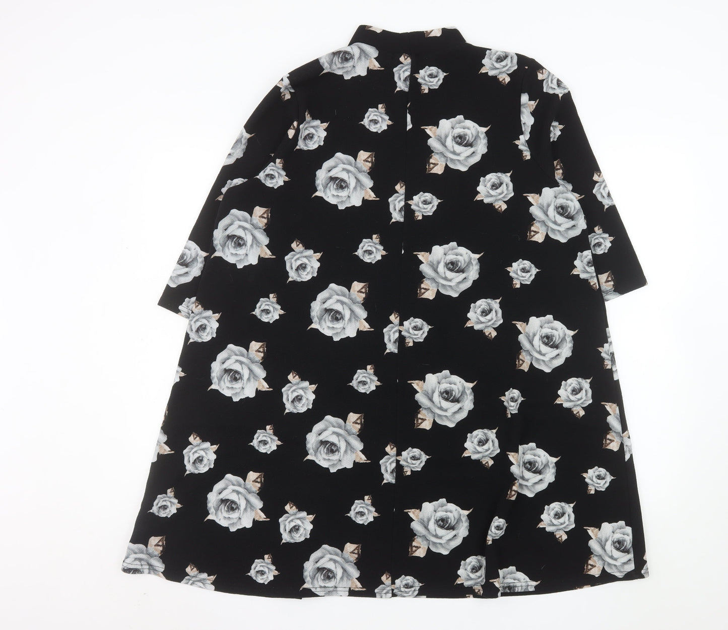 So Fabulous Women’s Black Floral High Neck A-Line Dress Size 22