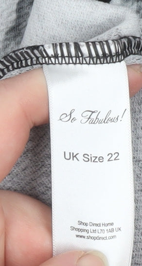 So Fabulous Women’s Black Floral High Neck A-Line Dress Size 22