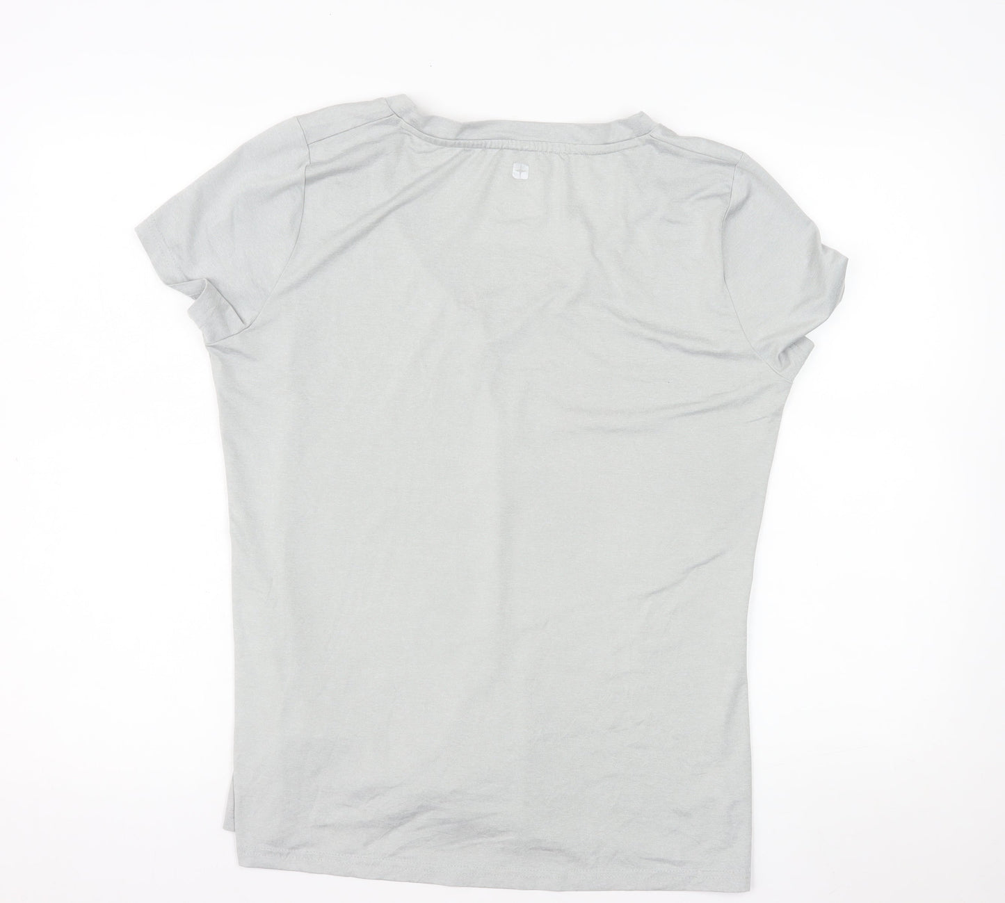 Mountain Warehouse Womens Grey V-Neck Short Sleeve Quick Dry T-Shirt Size L